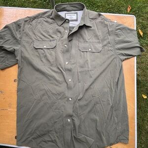 Poncho XL regular fit short sleeve shirt - army green